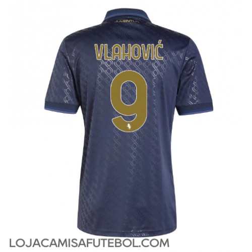 Camisa de Futebol Juventus Dusan Vlahovic #9 Equipamento Alternativo 2024-25 Manga Curta